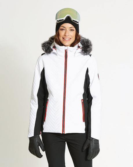 XTM Womens Chamonix II Waterproof Snow Jacket - White