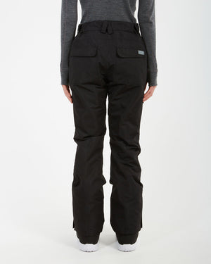 Back view of the black XTM Smooch ski pants with flapped back pockets