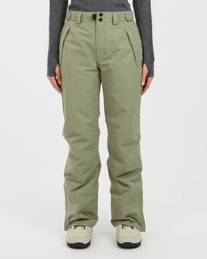 Front view of the XTM Smooch women's ski pants in Light Khaki