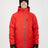 XTM Titanium III men's snow jacket in Lava red, front view with grey main zip