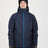 XTM Titanium III men's snow jacket in Midnight Navy with a blue main zip, front view