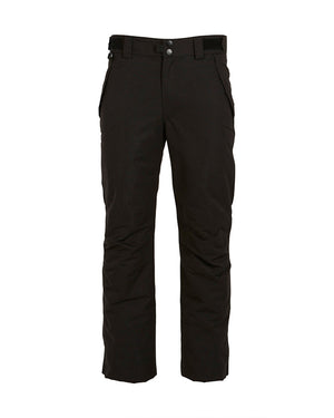 Black XTM Glide ski pant laid flat, front view