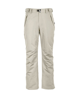 Stone Grey XTM Glide ski pant laid flat, front view