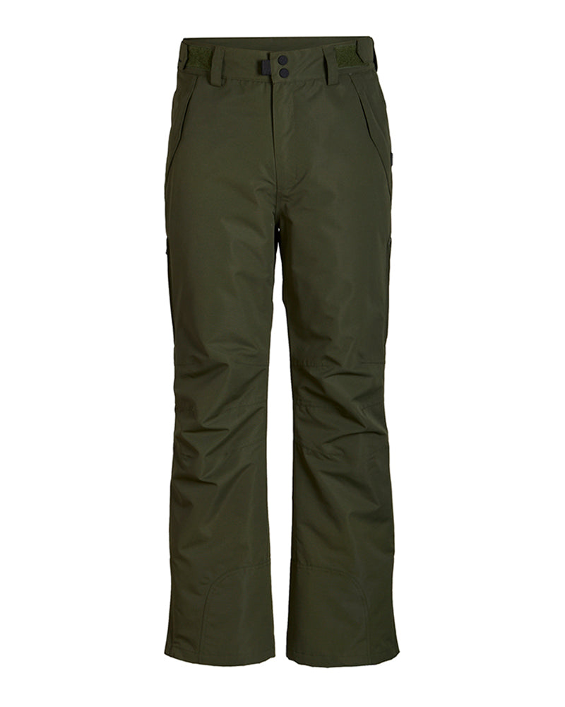 Evergreen XTM Glide ski pant laid flat, front view