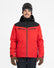 XTM Quantum men's snow jacket in Crimson Red with black shoulders, front view