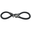 Abus Infinity Loop 1806 black chain lock laid out in a figure-eight with its sliding lock body