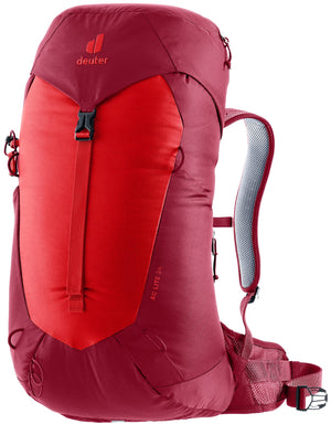 Deuter AC Lite 24 in Cherry Masala, bright red front panel with darker red body
