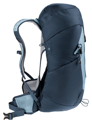 Side profile of the Deuter AC Lite 30 in Atlantic Ink with mesh side pocket