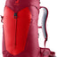 Deuter AC Lite 30 in Cherry Masala, red and bright red hiking backpack, front three-quarter view