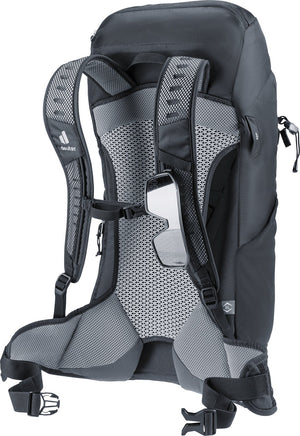 Deuter AC Lite 32 EL with sunglasses held in the glasses stow on the shoulder strap