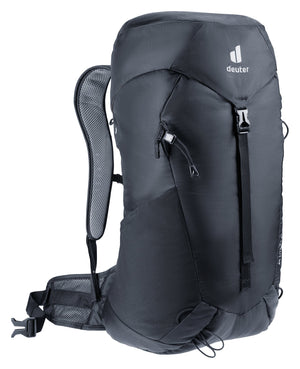 Deuter AC Lite 32 EL front three-quarter view showing the side zip and attachment loops