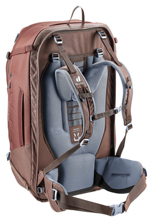 Deuter Access Pro 60 SL in Caspia Raisin, rear three-quarter view of the women's fit harness