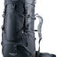 Deuter Aircontact Lite 35 + 10 SL women's trekking pack in Black Graphite, front three-quarter view