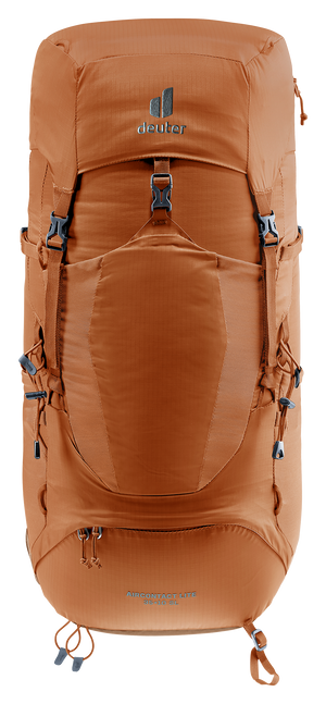 Deuter Aircontact Lite 35 + 10 SL in Pecan Mocha, straight-on front view