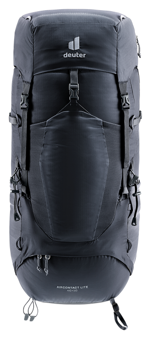 Deuter Aircontact Lite 40 + 10 in Black Graphite, straight-on front view