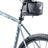 Deuter Bike Bag 1.1 + 0.3 in black mounted under the saddle of a grey gravel bike