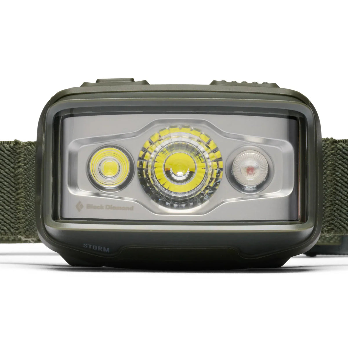 Front of the Black Diamond Storm in Tundra with flood, spot and RGB lenses