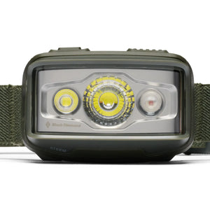 Front of the Black Diamond Storm in Tundra with flood, spot and RGB lenses
