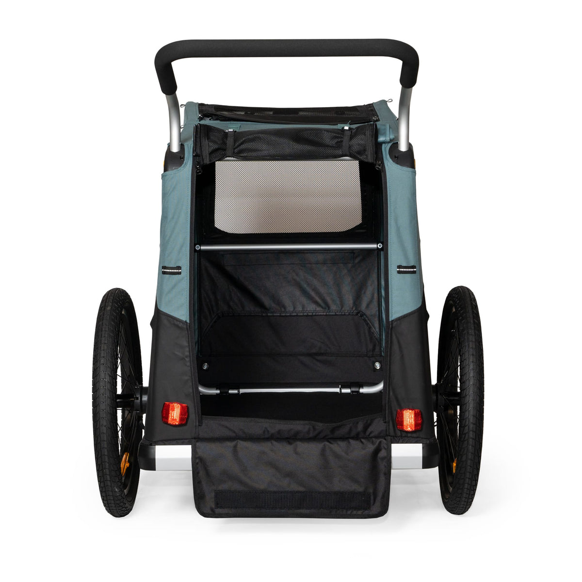 Burley Bark Ranger XL rear view with the rear door folded down