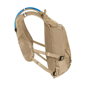 Side profile of the Moondust Chase Adventure 8 vest with the drink tube over the shoulder