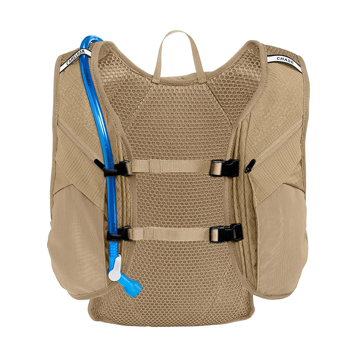 Moondust Chase Adventure 8 harness laid flat with two sternum straps and side pockets