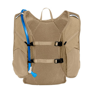 Moondust Chase Adventure 8 harness laid flat with two sternum straps and side pockets