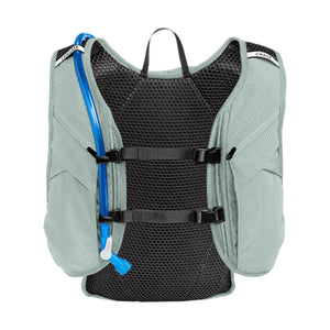 Silver Mist Chase Adventure 8 harness laid flat, showing both sternum straps and front pockets