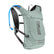 CamelBak Chase Adventure 8 hydration vest in Silver Mist, front three-quarter view with blue drink tube