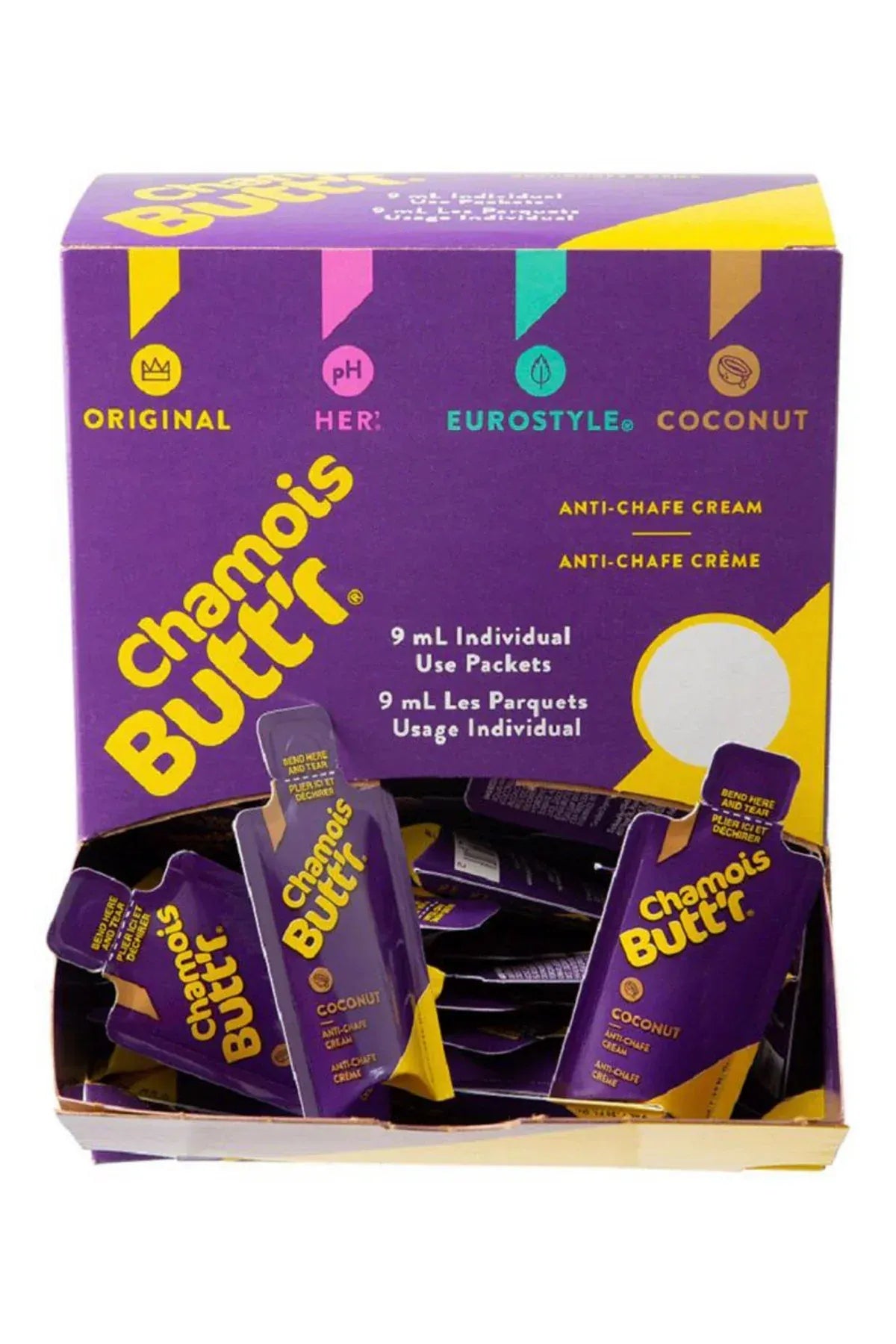 Chamois Buttr Anti-Chafe 10 Pack (10x 9ml) Coconut Anti-Chafe Tube CB10PACK9MLCCB