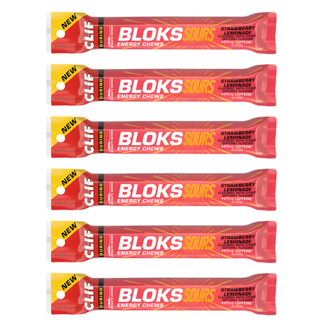 Clif Energy Chews 6 Pack / Sour Strawberry Lemonade BLOKS Energy Chews CLIF606