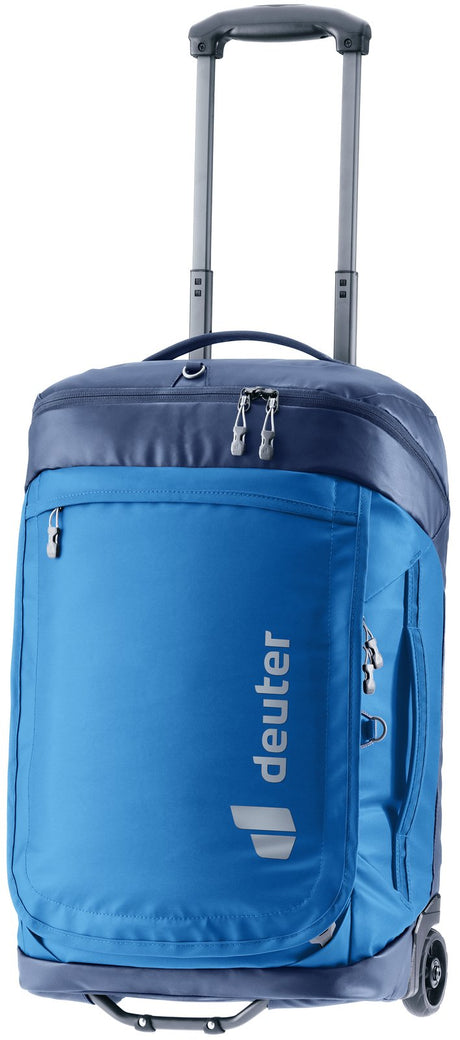 Deuter Duffel Pro Movo 36 in Neptune Nightblue, bright blue roller duffel with navy trim