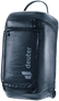 Deuter Duffel Pro Roller 90 wheeled duffel in Black, standing upright, front three-quarter view