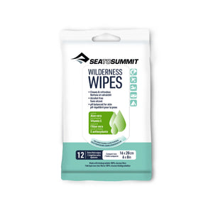 Sea to Summit Wilderness Wipes 12 Pack of compact 16 x 20 cm wipes