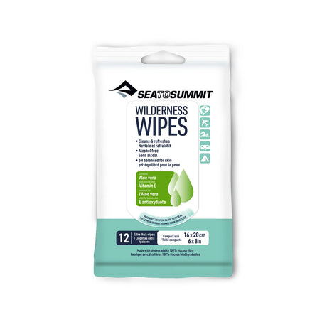 Sea to Summit Wilderness Wipes 12 Pack of compact 16 x 20 cm wipes