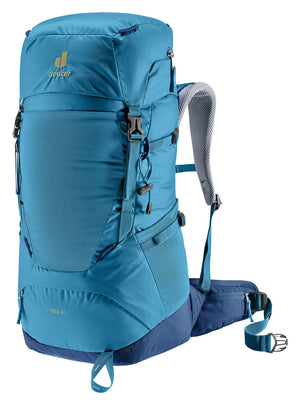 Deuter Fox 30 kids hiking backpack in Wave Nightblue, front three-quarter view