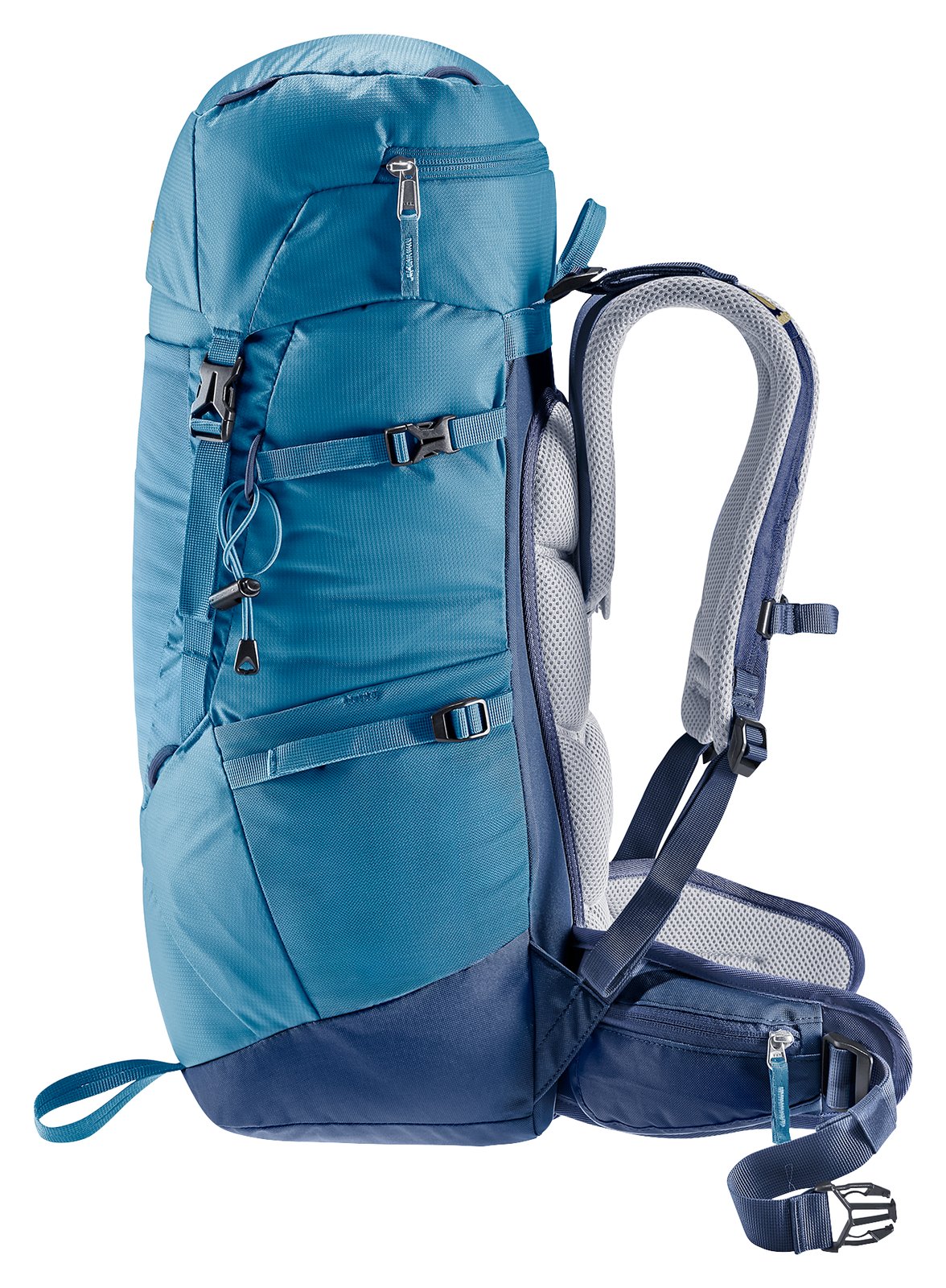 Deuter Fox 30 side view with stretch side pocket and compression straps