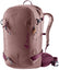 Deuter Freerider 22 SL in Ashrose Cassis, dusty pink ski pack with plum straps and hip fins