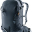 Deuter Freerider 22 SL women's ski touring backpack in Black, front three-quarter view