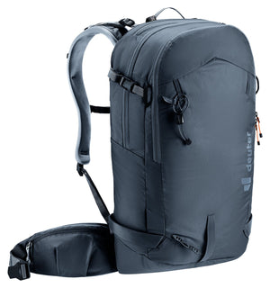 Deuter Freerider 24 in Black, front three-quarter view from the other side with grab handle
