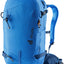 Deuter Freerider 24 in Neptune Nightblue, bright blue ski pack with navy hip fins