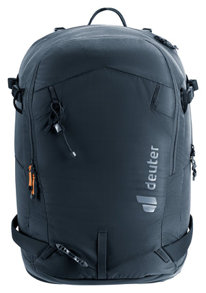 Deuter Freerider 28 SL in Black, front view of the avalanche pocket zip