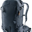 Deuter Freerider 28 SL women's freeride backpack in Black, front three-quarter view