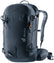 Deuter Freerider 30 ski backpack in Black, front three-quarter view with hip fins