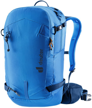 Deuter Freerider 30 in Neptune Nightblue, bright blue ski pack, front view