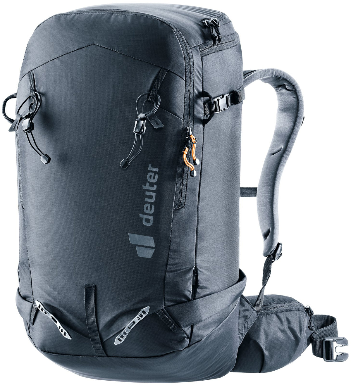 Deuter Freerider Pro 30+10 SL women's ski touring pack in Black, front three-quarter view