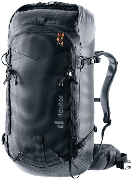 Deuter Freescape Lite 26 ski touring backpack in Black, front three-quarter view