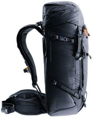 Deuter Freescape Tour 30 SL side profile with compression straps and hip fin