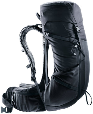 Side profile of the Deuter Futura 26 showing the air gap behind the mesh back