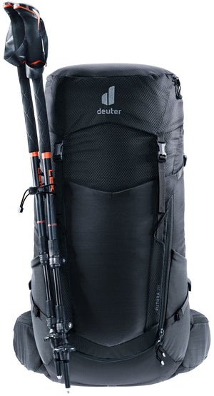Deuter Futura 26 with folded trekking poles on the side pole attachment