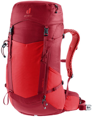 Deuter Futura 26 in Cherry Masala, red hiking backpack with darker red trim